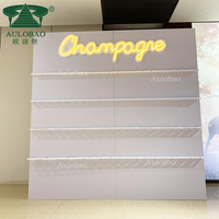 Porte-bouteilles de vin décoratifs pour événements de fête Champagne Wall Backdrop