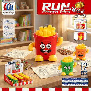 Jeu de puzzle interactif de table en plastique amusant pour enfants de 2 à 4 ans, avec presse à frites et jouet en forme de collation - Product Image 3