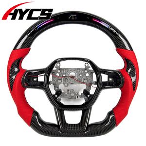 Accesorios para Automóviles, Volante LED de Fibra de Carbono Personalizado para <span class=keywords><strong>Honda</strong></span> Civic de 11.ª Generación, Accord, <span class=keywords><strong>CRV</strong></span>, para Acura Integra <span class=keywords><strong>Type</strong></span> S A-Spec - Product Image 1
