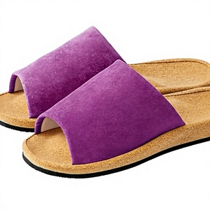 Chaussons d'intérieur en peluche à bout ouvert, pantoufles douces en tissu pour l'automne et l'hiver - Product Image 3
