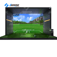 Simulateur de golf d'intérieur JAMMA JM-AR-GF06 avec moniteur de lancement et double capteur de caméra haute vitesse, résolution 1280x720