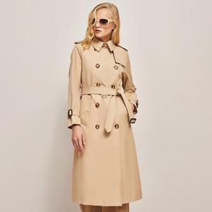 Cappotto lungo all'ingrosso di Trench di cotone personalizzato Trench signore grigio cappotti marroni donne <span class=keywords><strong>Shearling</strong></span> viola <span class=keywords><strong>donna</strong></span> - Product Image 6