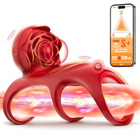 Rosen-Vibrator 3-Ring Leidenschafts-Verschlussring Vibrator Männliche Klitoris-Stimulation Silikon Verzögerung der Ejakulation Penisringe