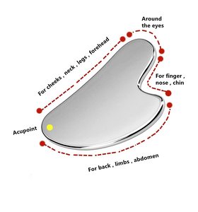 Edelstahl-Guasha-Metallschaber, Körper-<span class=keywords><strong>Gua</strong></span>-<span class=keywords><strong>Sha</strong></span>-Brett, Massage-Werkzeug, Gesichts-, Nacken- und Rückenschaber, Neuheiten-Geschenke - Product Image 5