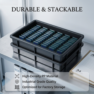 ถาดพลาสติก ESD แบบซ้อนได้ พร้อมเซลล์นำไฟฟ้าสำหรับอุปกรณ์ Av Bundle, กล่องใส่เหรียญ, และอุปกรณ์วาดภาพ - Product Image 3