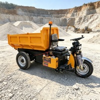 Mini-dumper électrique JINWANG de 1,5 tonne, trois roues, faible bruit, longue autonomie, pour le transport minier