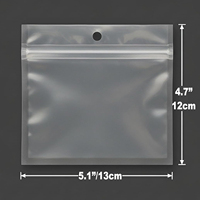 Sac de rangement transparent en PVC durable pour leurres de pêche, 13x12cm (5.1x4.7in), pochette souple transparente pour appâts avec fermeture éclair, vente en gros