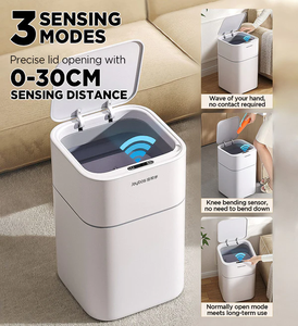 Cho nhỏ thân thiện với môi cảm ứng loại thùng rác có thể với mở Top thiết kế chống thấm nước làm bằng nhựa để sử dụng nhà - Product Image 6
