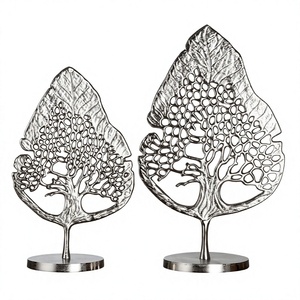 Juego de escultura de aluminio diseñada para dos árboles, de calidad estándar accesorios decorativos, escultura de mesa para decoración de sala de estar - Product Image 1
