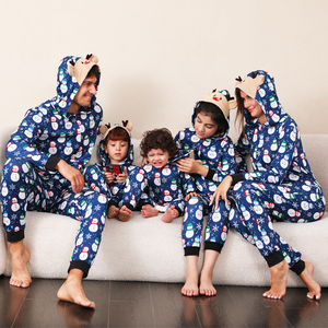 Family Christmas Matching Pajamas Merry Long Sleeve Winter <strong>One</strong> Piece Sleepwear Parent-child Pjs Set - Product Image 5