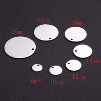 Plaques rondes en laiton, acier inoxydable, résultats de bijouterie, estampage vierge, disque rond, pièces