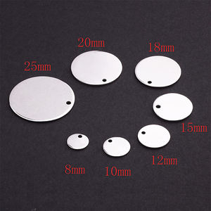 ステンレス鋼卸売ジュエリー所見スタンピングブランクラウンドディスクタグ真鍮スタンピングブランク - Product Image 6