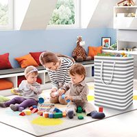 Grands paniers de rangement pliables en coton écologiques, multifonctionnels et peu encombrants pour la chambre et la salle de bain