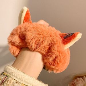 Lindo Animal <span class=keywords><strong>Paradise</strong></span> Fox Orejas de conejo Fluffy Hair Tie Plush Large Scrunchie Accesorio para el cabello para mujeres Hecho de material de acetato - Product Image 6