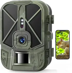 屋外トレイルカメラ50MP4KHDナイトビジョントラップゲーム赤外線誘導トリガー写真ビデオ防水野生生物スカウティングカム