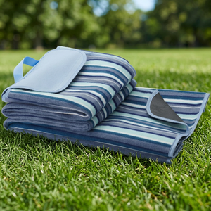 Manta de Picnic Impermeable Riviera Sin Marca, Alfombra de Exterior Suave Resistente al Agua, Material de PVC Oxford, Plegable e Inflable para Playa - Product Image 2