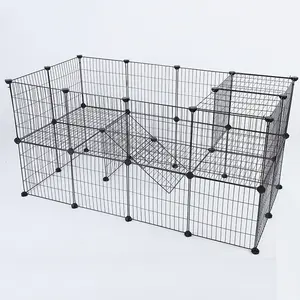 Pet Fence Encryption Thickening Iron Mesh Cage Grid Encryption Mesh Door Assembly DIY PET Fence