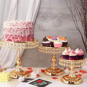 Soporte para Pastel de Metal Ligero pero Resistente con Base Antideslizante, Adecuado para Pasteles, Cupcakes, Repostería y Presentación de Postres para Fiestas - Product Image 1