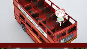 लंदन डबल डेकर बस मॉडल का क्लासिक संस्करण शुद्ध हस्तनिर्मित लौह मॉडल ज़ाका विंटेज हस्तशिल्प प्रदर्शन - Product Image 6