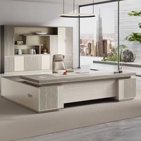 Table et chaise de directeur de patron d'atmosphère chinoise simple et moderne ensemble de meubles modulaires en bois