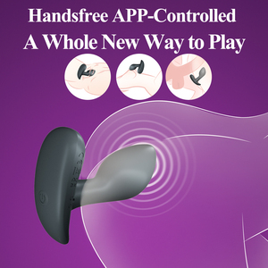 Vibrador Anal de Silicona Completa con Control Remoto por <span class=keywords><strong>APP</strong></span>, Impermeable IPX6, 9 Velocidades de Vibración para Parejas Gay - Product Image 2
