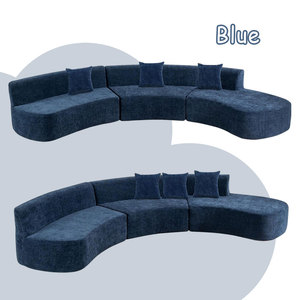 Juego de sofá de estilo moderno, sofá de 3 asientos, muebles de Silla, tela curvada de nuevo diseño, Life Rome, muebles de dormitorio de lujo, paquete de cartón - Product Image 4