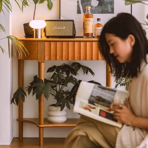 Table console en bois massif, bois de cerisier, table d'appoint pour entrée, couloir, usage adulte - Product Image 3