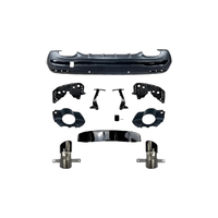 طقم زخرفة فضية وغطاء خلفي فضي وطرف عادم مناسب لسيارات مرسيدس-بنز H247 GLA45 GLA200 180 موديل 2020+