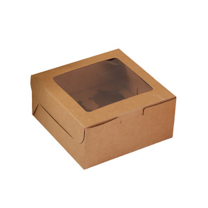 Petites boîtes en papier brun pour boulangerie, boîtes en papier pliables pour cadeaux, boîtes en papier pour aliments, pour petites pâtisseries, mini gâteaux, boîtes à friandises - Product Image 3