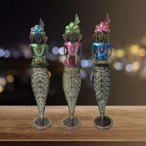 Portavelas de Hierro Indio Hecho a Mano de la Mejor Calidad, Decoración para el Hogar, Iluminación Suave, Escritorios de Oficina y Recepción - Product Image 5