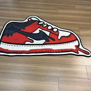 Custom Home Decor Sneaker Area Rug 3d Printed Carpets And Rugs Living Room Large Custom Carpet Sneaker Mat