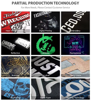 T-shirts pour hommes avec logo personnalisé en relief, 100% coton, lavage à l'acide, t-shirt vintage surdimensionné, streetwear, t-shirts unis pour hommes