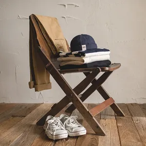 Maden Ingrosso Berretto Unisex Vintage in Denim Solido Regolabile, Stile Workwear e Dockworker, con Risvolto, Casual e Traspirante - Product Image 2