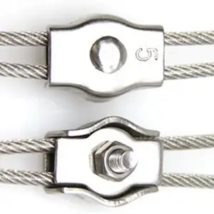 M2 Simplex Single Bolt Wire Rope Clips Stainless Steel Cable Clamp for 1/16" Diameter Wire Rope