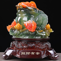 Meilleure vente 2023 décoration de maison cadeau argent grenouille Feng Shui artisanat en résine grenouille Statue bouddha mascotte figurine
