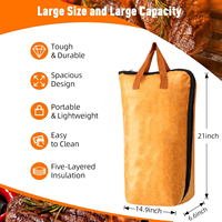 SEB BBQ Accessoires Couverture pour Repos Fumeur Viande Repos Réutilisable Isolé Sac de Repos avec Large Bouche pour Dindes