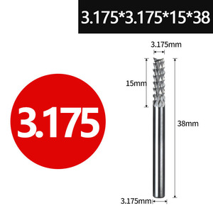 Fraise à dents en acier recouvert solide 0,5-12 mm pour le fraisage de fibres de carbone et de fibres de verre - Product Image 2
