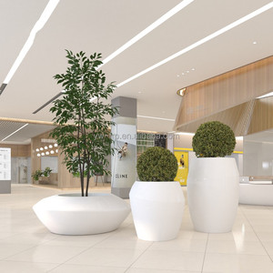 Nouvelle conception moderne de pot de fleurs <span class=keywords><strong>en</strong></span> fibre de verre, revêtement PE, couleur personnalisée, <span class=keywords><strong>caisse</strong></span> <span class=keywords><strong>en</strong></span> <span class=keywords><strong>bois</strong></span>, <span class=keywords><strong>jardin</strong></span> extérieur, durable - Product Image 2