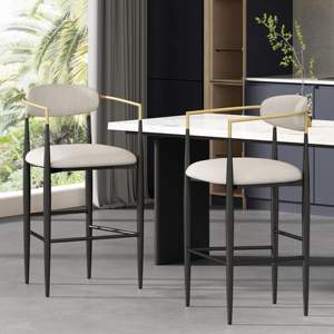 DB ชุดเก้าอี้บาร์ปรับได้ทำจากไม้และสเตนเลสสำหรับใช้ในบ้านบาร์ห้องครัวหรือบ้านไร่ - Product Image 3