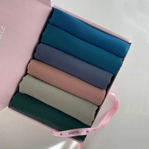 Wholesale 6PCS/Box Muslim Women <strong>Hijabs</strong> Autumn Daily Use Chiffon Scarf <strong>Gift</strong> Box <strong>Set</strong> - Product Image 3