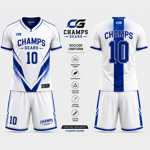 ชุดฟุตบอลแบบกำหนดเอง เสื้อผ้ากีฬาฟุตบอล ชุดแข่งแห้งเร็ว ผลิตจากโพลีเอสเตอร์ สำหรับเยาวชน ผู้ใหญ่ ชมรม โรงเรียน และทีมลีก - Product Image 4