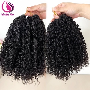 Nouvel arrivage : Extensions de <span class=keywords><strong>cheveux</strong></span> humains tressées au crochet, installation et retrait plus rapides, 100 % <span class=keywords><strong>cheveux</strong></span> humains, bouclés <span class=keywords><strong>afro</strong></span>, volume ajustable librement - Product Image 2
