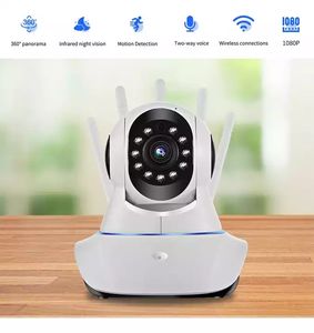 מצלמת PTZ אלחוטית 1080P HD לבית עם סיבוב 360 מעלות, ראיית לילה, חיישן צילום CMOS אינפרא אדום, אינטרקום ומסך - Product Image 4