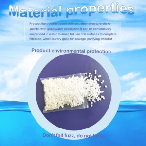 Eliminación de sólidos suspendidos de alta eficiencia Medios de filtro de PP cuadrados flotantes Tratamiento de aguas residuales industriales Filtro de agua no tejido - Product Image 4