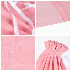High Quality Packing Custom Logo Print Pouch Wholesale Drawstring Pink Velvet <b>Bag</b> for Wedding Gifts - Product Image 5