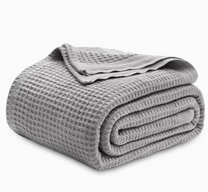 Plaid d'été <span class=keywords><strong>en</strong></span> coton gaufré, surdimensionné, léger, respirant, motif uni, style japonais, pour canapé et lit, idéal pour les personnes ayant chaud la nuit - Product Image 1