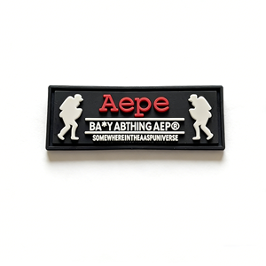Custom 3D Embossed PVC Rubber Badge Transparent Patch Iron-On Logo Name Tag for <b>Hats</b> Bags Clothing - Product Image 1