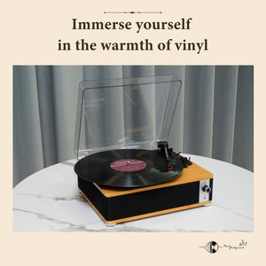 Lecteur de disques vinyles LP HiFi TR109, vente chaude aux États-Unis, innovant, portable, 33/<span class=keywords><strong>45</strong></span>/78 <span class=keywords><strong>tours</strong></span>, type-C 5.0+BT, son HiFi, revêtement en tissu, compact - Product Image 3