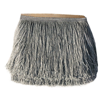 Vente en gros de 20cm de glands latins cryptés, pompons de danse multicolores, chaîne de franges, garniture de lacets