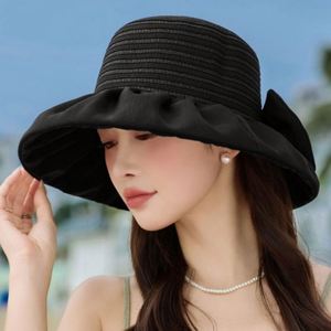 Sombrero de Pescador para Mujer, Nuevo Modelo 2025, Verano, Playa, con Lazo, Ala Ancha, Protección UV, para Viajes - Product Image 4